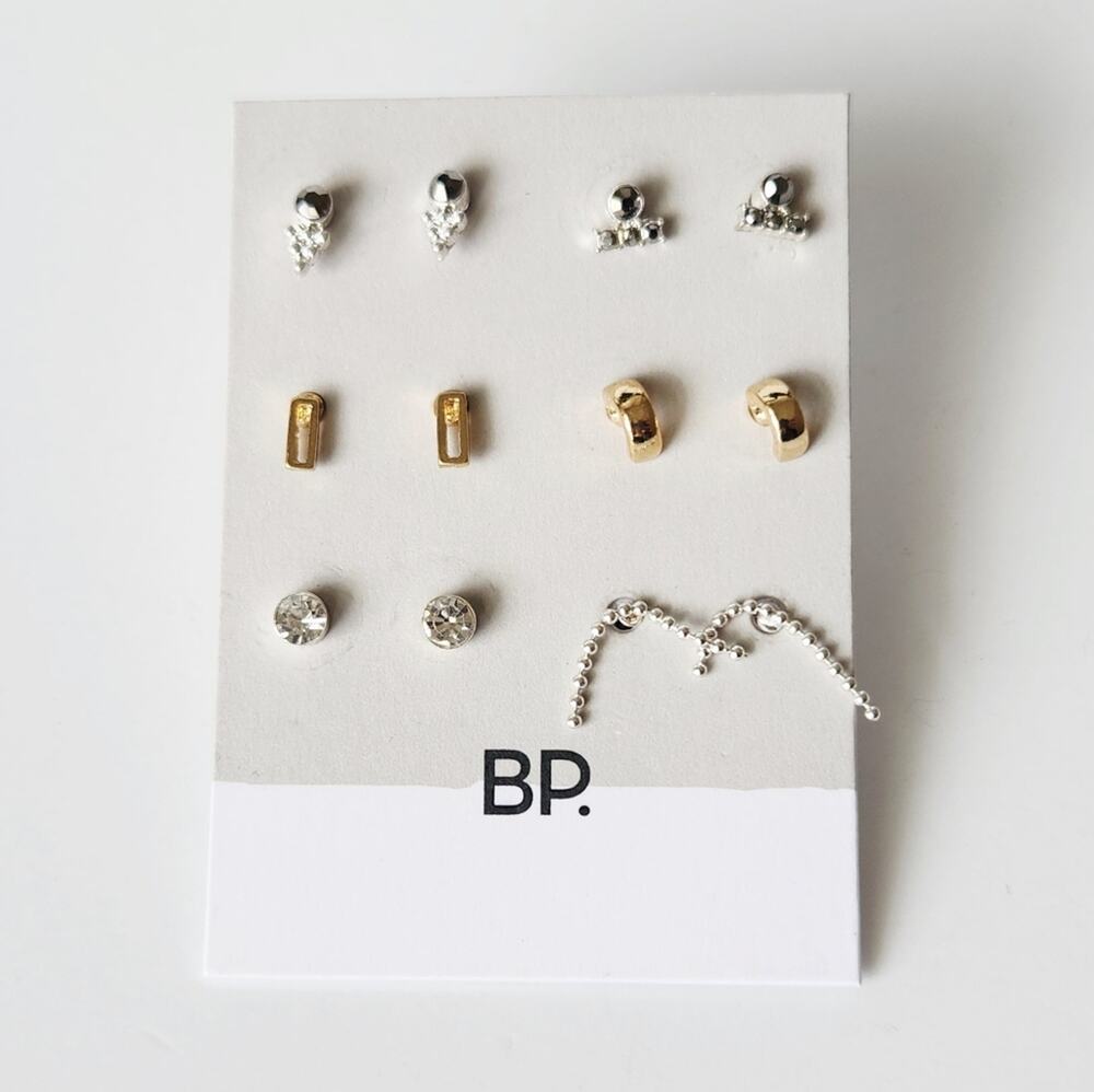 BP Silver and Gold Tone Earring Set